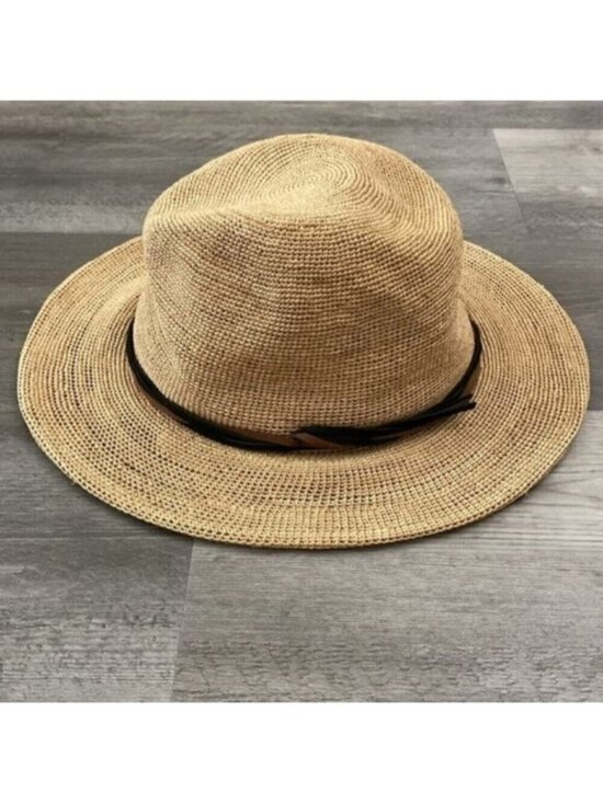 Goorin Bros Haze Hat 100% Raffia Fedora Sun Woven Natural Beige Large main image 5